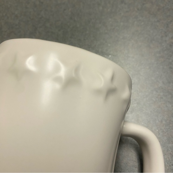 Rae Dunn AMERICAN GIRL Coffee Mug Cup NEW Raised Stars Blue Inside 4th of July - Picture 4 of 4